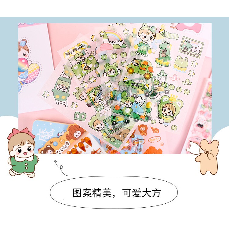 Set 4 tấm sticker trang trí vật nuôi siêu xinh -taphoagaunho