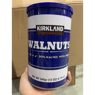 Hạt óc chó tách vỏ walnuts kirkland lon 340g của Mỹ