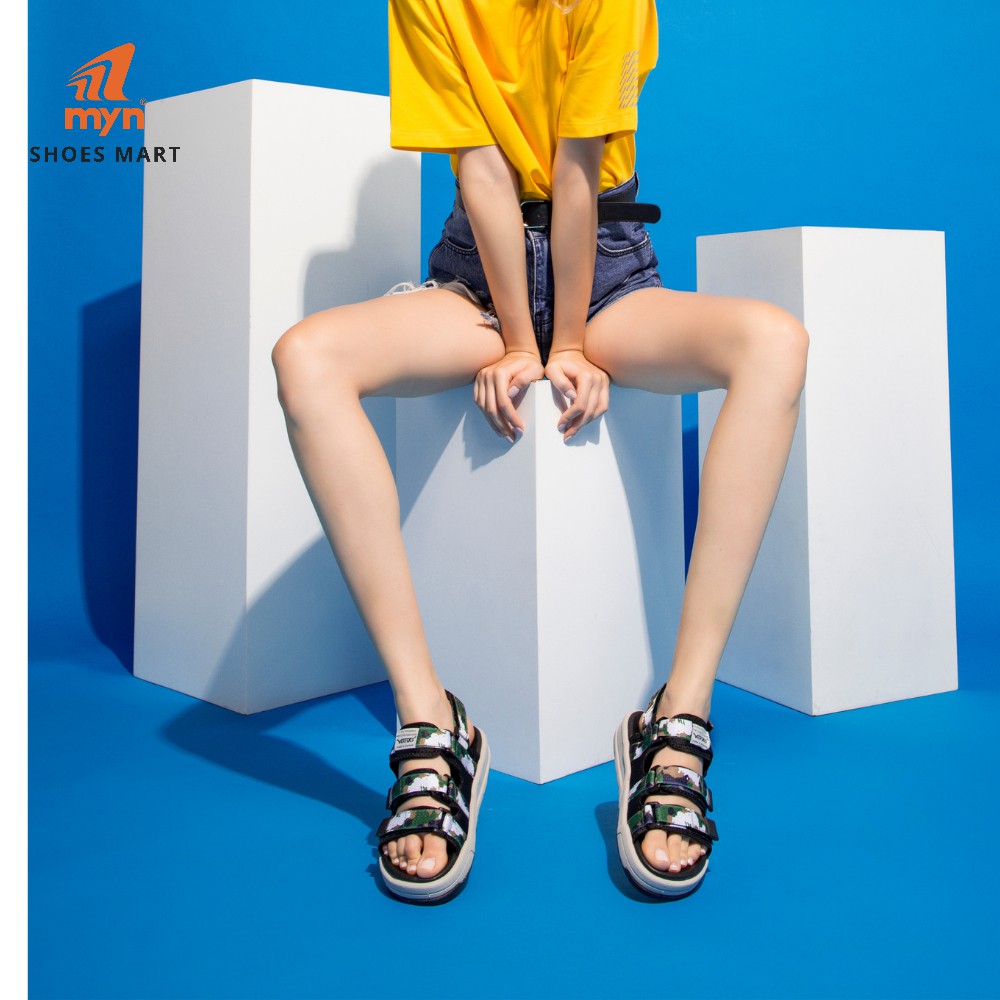 [Mã SKAMLTSM9 giảm 10% đơn 99K] [Freeship] Sandal Vento Nam Nữ 3 quai 1001 Camo Xanh lá - tháo quai sau thành dép