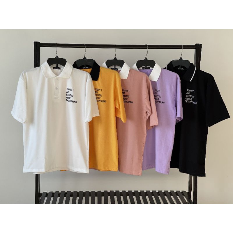 Áo Polo % Hình Thật B'teen unisex today i am