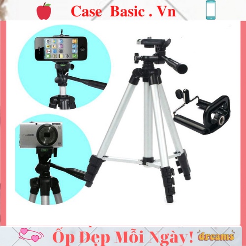 Gậy 3 chân Tripod TF-3110 kèm giá đỡ điện thoại kẹp điện thoại livestream cho điện thoại [TP3110]