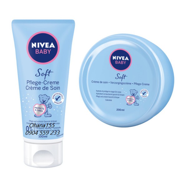 Kem dưỡng ẩm NIVEA SOFT – Bản New 2020 - Nội địa Đức