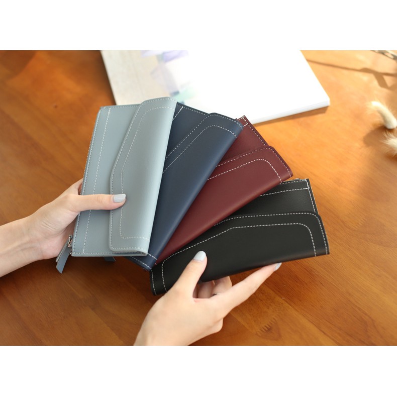 Ví Nữ Cầm Tay Basic Mỏng Nhẹ Dáng Bìa Thư Siêu Xinh V946 – Video Thật