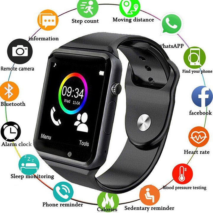 ĐỒNG HỒ THÔNG MINH A1 LẮP SIM NGHE GỌI - SMART WATCH A1 - ĐỒNG HỒ THÔNG MINH TRẺ EM