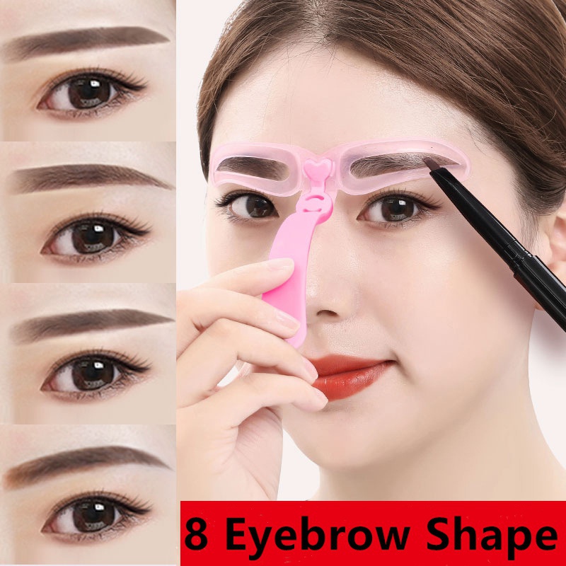 Bộ 8 Khuôn Hỗ Trợ Kẻ Lông Mày Có Thể Tái Sử Dụng