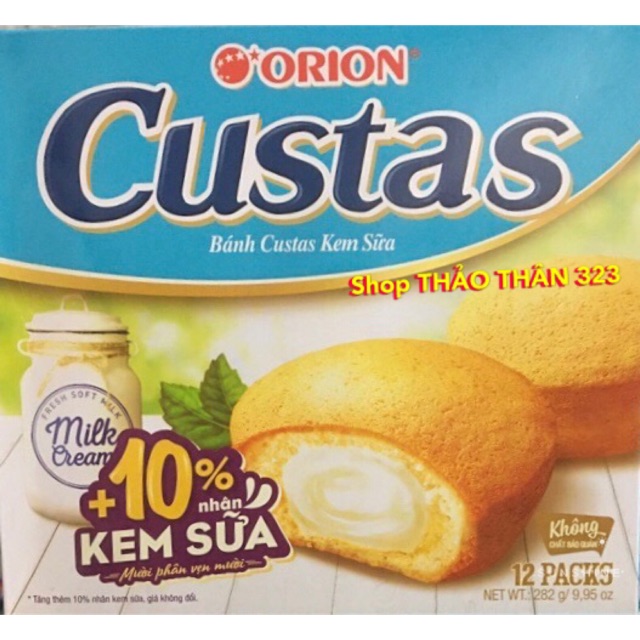 Bánh Orion Custas Nhân Kem Sữa (1 hộp x 12 cái)