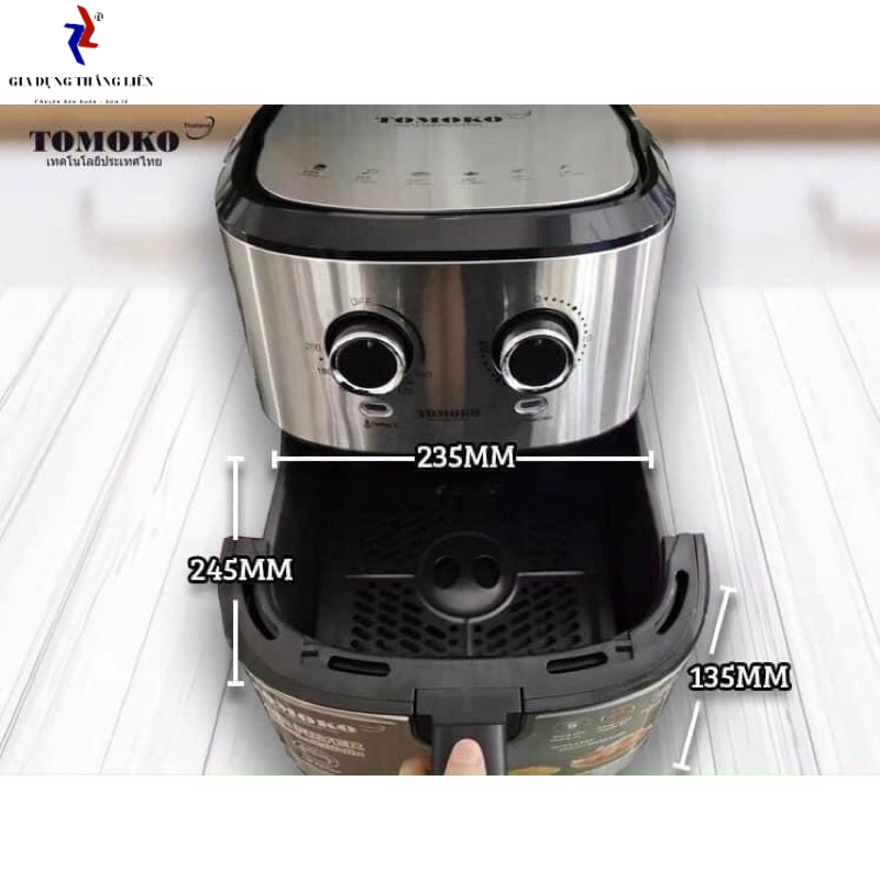Nồi chiên không dầu TOMOKO 9L , nồi chiên không dầu dung tích lớn Thái Lan