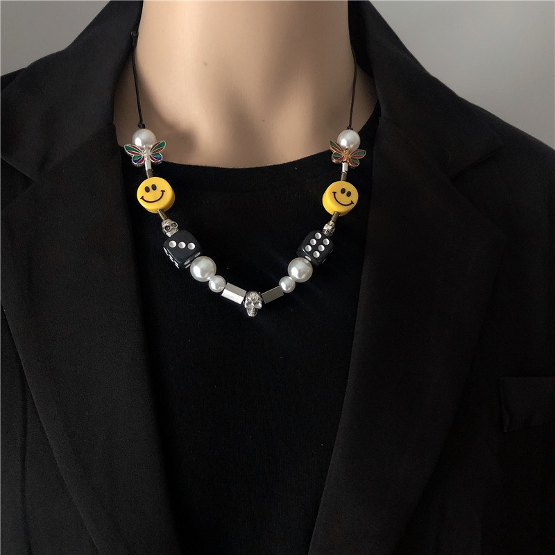 vòng cổ Mặt Hình Xúc Xắc Phong Cách Harajuku Retro
