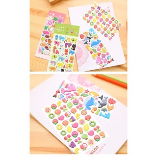 Sticker set hình dán nổi cute