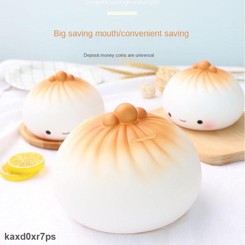 GENUINE Ống Tiết Kiệm Tiền Hình Bánh Bao Độc Đáo