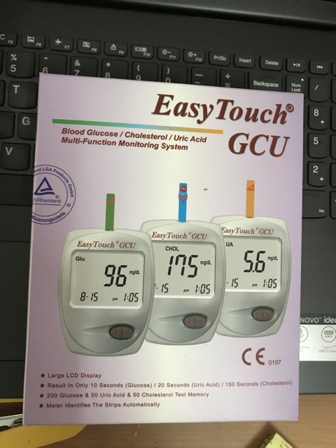 [ BH TRỌN ĐỜI ] Máy đo 3 in 1 đường huyết,mỡ máu,gout Easy Touch GCU ET322