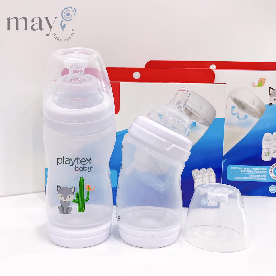 Bình sữa cổ nghiêng PlayTex (tách set) 177ml - 266ml