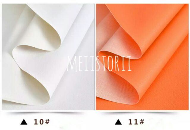 Combo 12 màu vải giả da simili làm đồ handmade 20x30cm