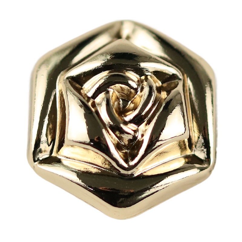 Set 10 Nút Áo Khoác Hình Hoa Hồng Bằng Kim Loại Dành Cho Nữ