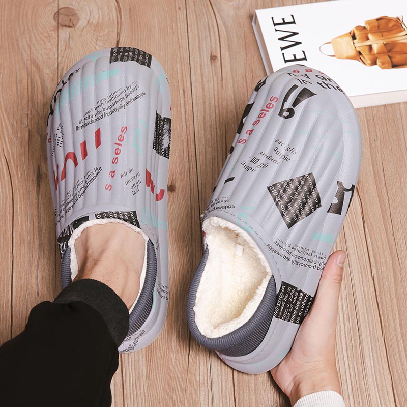 [JINTOHO] Mới Dép Bông Gót Dày Ấm Áp Đi Trong Nhà / Ngoài Trời Chống Trượt Không Thấm Nước Cho Cặp Đôi