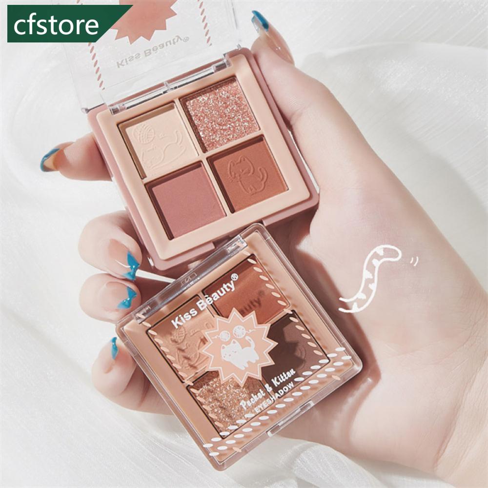 Bảng Phấn Mắt Trang Điểm 4 Màu Nhũ Và Lì T5X6