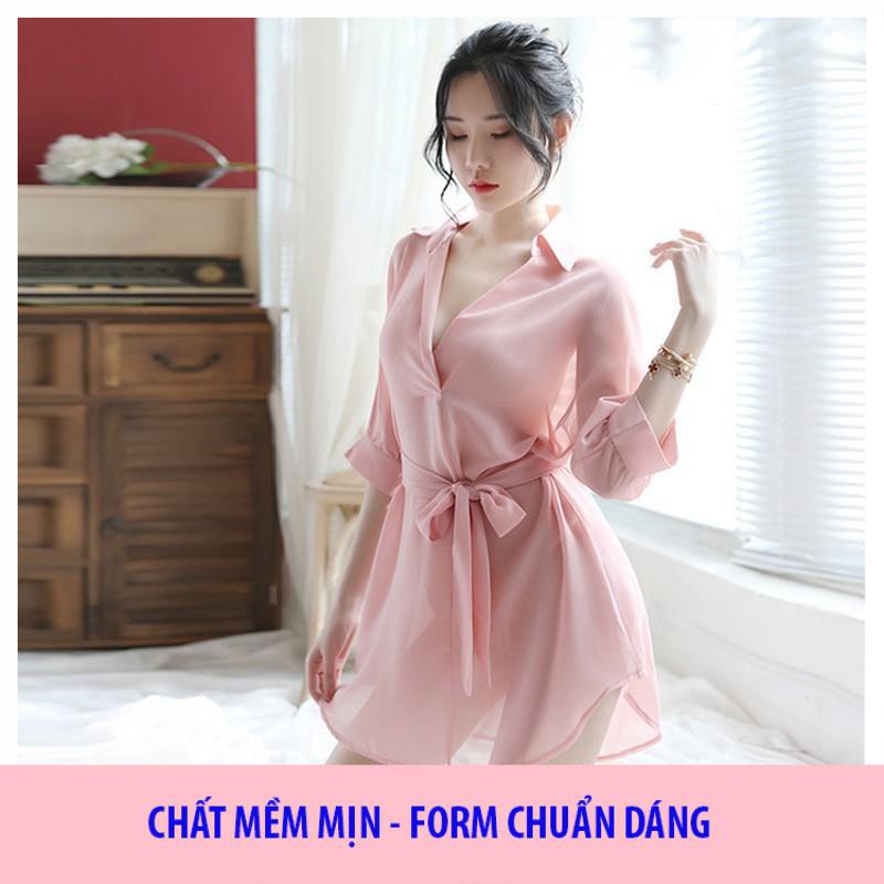 [ SIÊU PHẨM - SIÊU MỊN] áo sơ mi ngủ nữ cao cấp - váy ngủ đẹp dài quyến rũ B1030