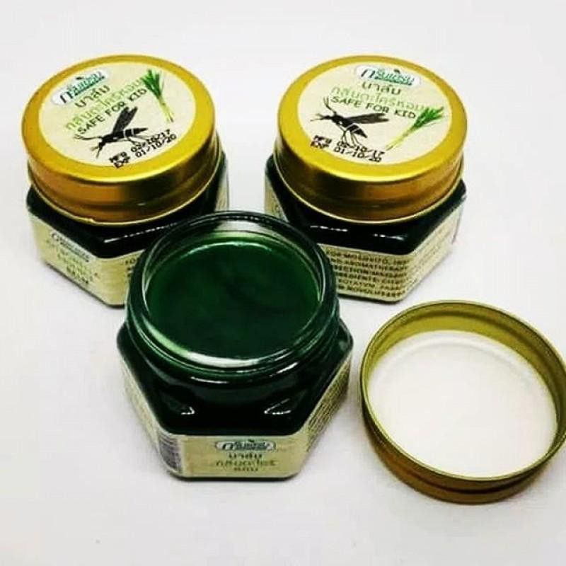 Cao Thoa Muỗi Đốt Green Herb Balm Chống Muỗi &amp; Côn Trùng Đốt (Sả &amp; Thảo Dược) - Thái Lan