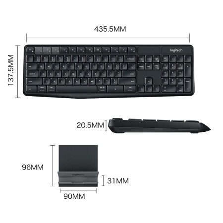 [Mã 267ELSALE hoàn 7% đơn 300K] Bộ bàn phím không dây và giá đỡ LOGITECH K375s