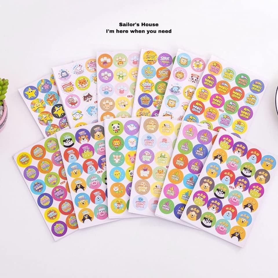 Set sticker khen thưởng cho bé ngoan (sale)