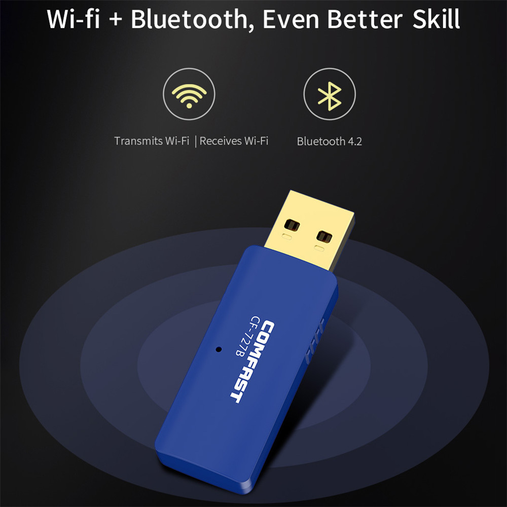 Usb Thu Sóng Wifi Băng Tần Kép 1300mbps Thẻ Mạng Không Dây