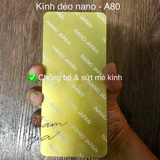 Samsung Galaxy A80 - Kính cường lực Full/ Nano dẻo /Cường lực Camera (có video)