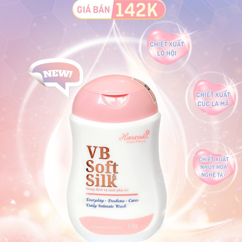 Dung Dịch Vệ Sinh Phụ Nữ Hanayuki Hồng VB Soft Silk 150gr