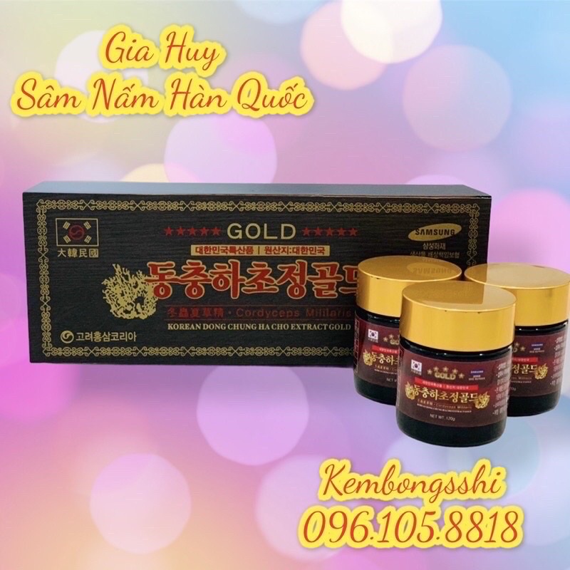 [SỈ TẬN GỐC]Cao Đông Trùng Hạ Thảo GOLD Hộp Gỗ Đen 3 lọ Hàn Quốc[SALE GIÁ GỐC]k