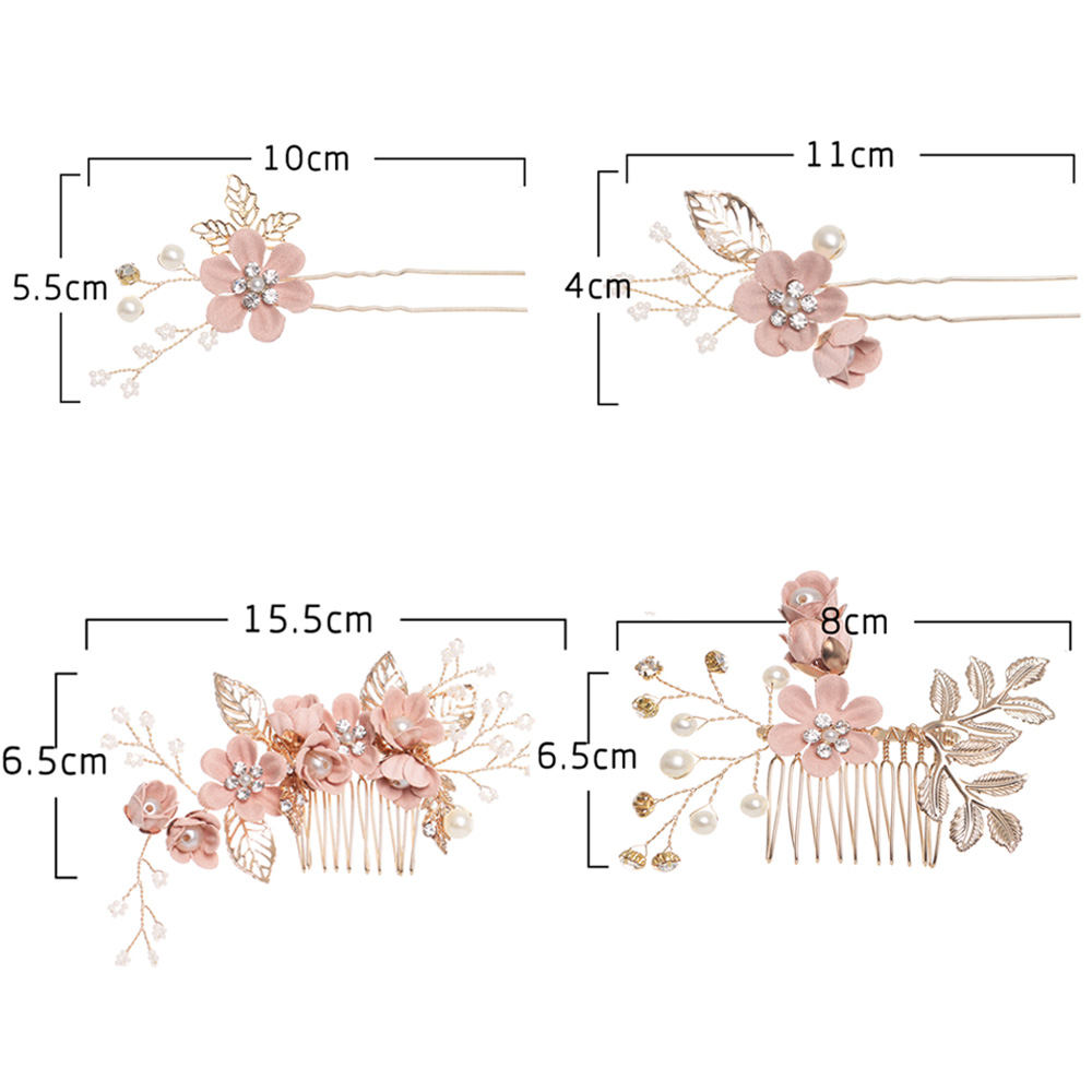 Phụ Kiện Cài Tóc Hình Hoa Lá Sang Trọng Mihan1