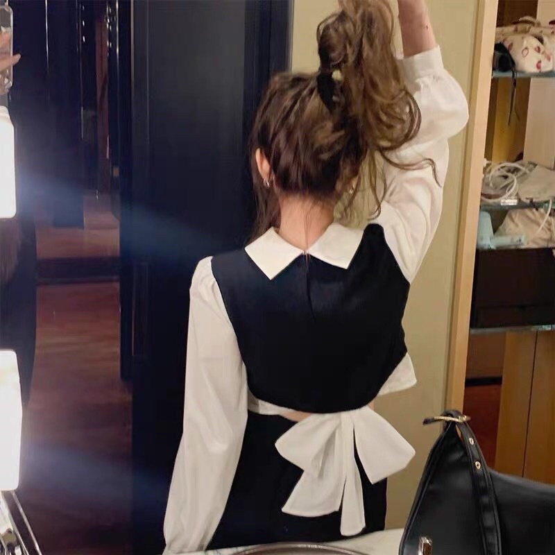 SET SƠ MI PHỐI GILE CHÂN VÁY XẾP LY