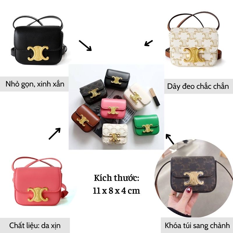 Túi xách nữ đeo chéo đeo vai mini form chuẩn chất da xịn hot 2022 JUMITO T1.059.XA