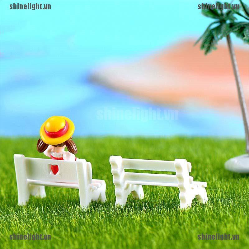 Ghế Công Viên mini Bằng Nhựa Trang Trí Sáng Tạo