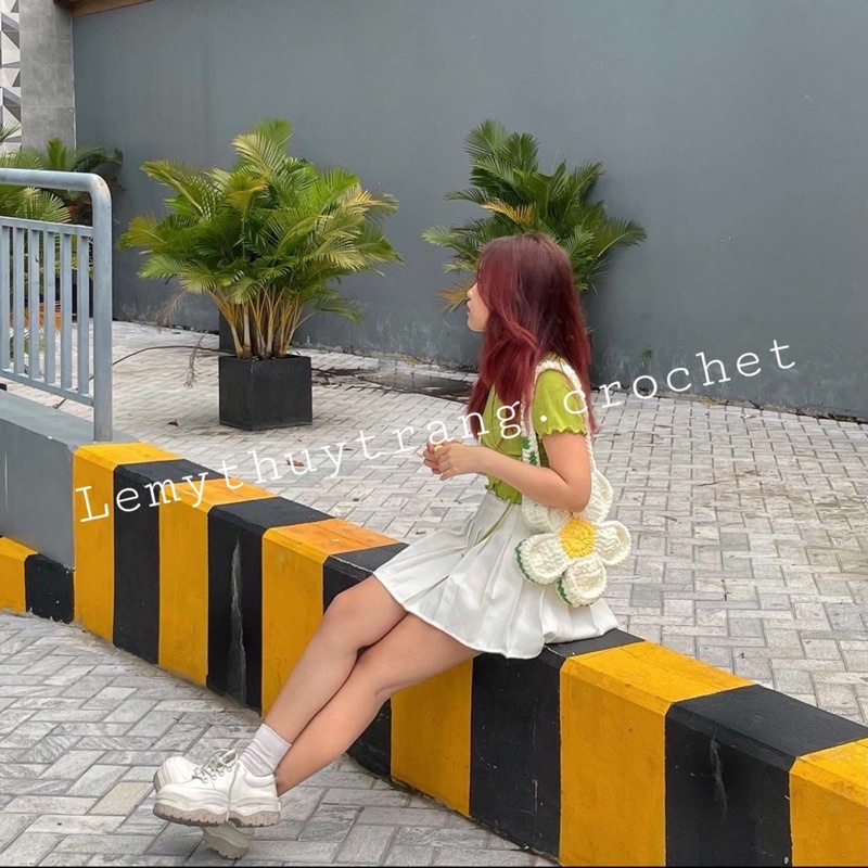 BLOOM FLOWER BAG - TÚI LEN BÔNG HOA CÚC