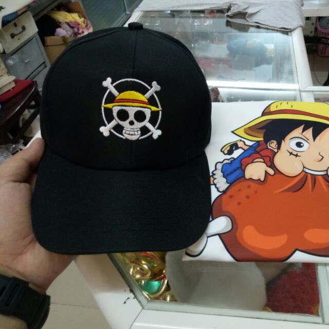 Nón Kết Thêu Logo One Piece Luffy (thêu vi tính)
