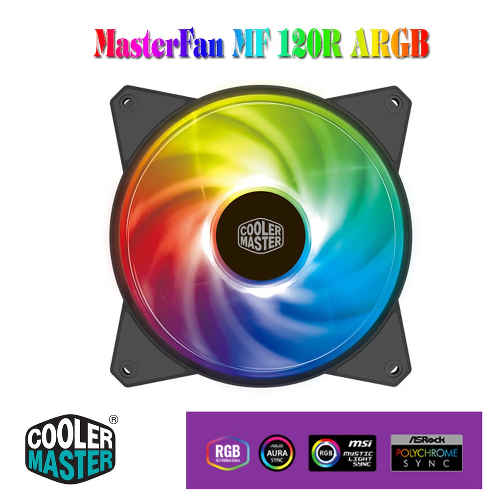 Quạt tản nhiệt case máy tính Cooler Master MASTERFAN MF120 HALO ARGB - MFL-B2DN-18NPA-R1 I Fan Case CoolerMaster Halo 12