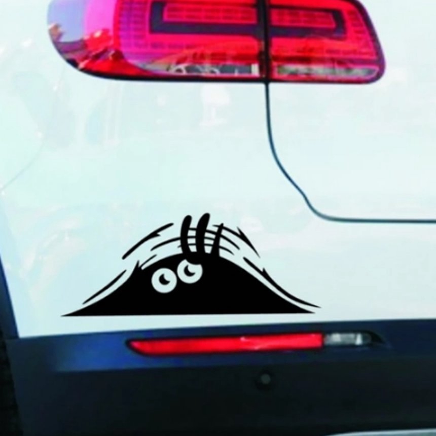 Decal Dán Trang Trí Hình Quái Vật Peeking