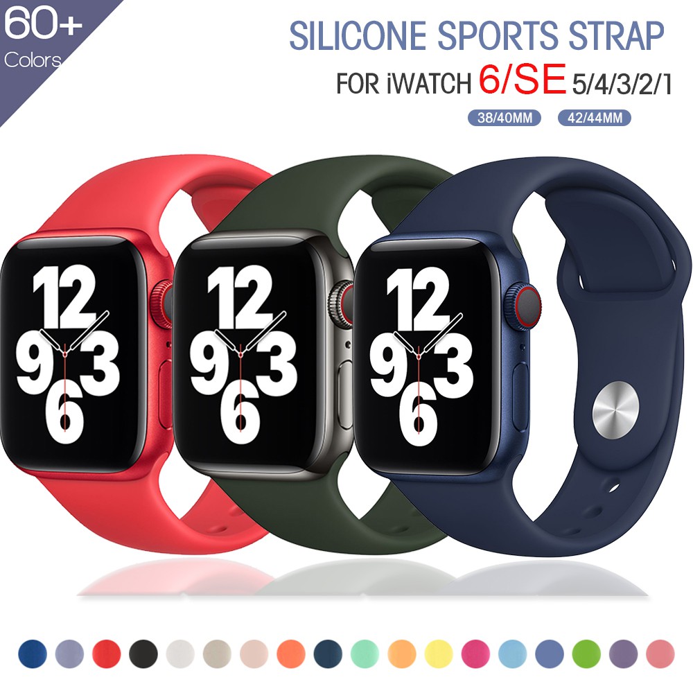 Strap for apple watch band iwatch series 6 SE 5 4 3 2 1 44 mm 40mm silicone watchband apple watch 42mm 38mm