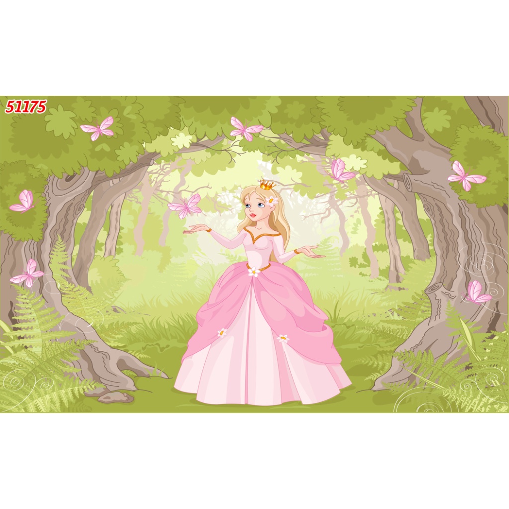 Tranh Dán Tường Phòng Trẻ Em Hình Công Chúa NỔI TIẾNG TOÀN THẾ GIỚI, TUỔI THƠ