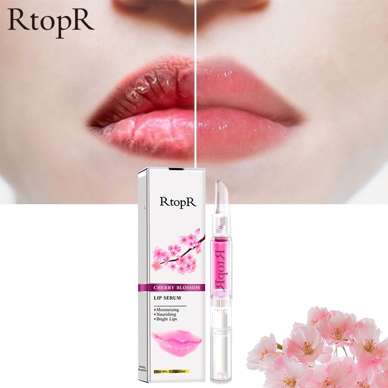 Serum dưỡng môi hoa anh đào RtopR dưỡng ẩm ngăn ngừa nứt nẻ môi 3ml