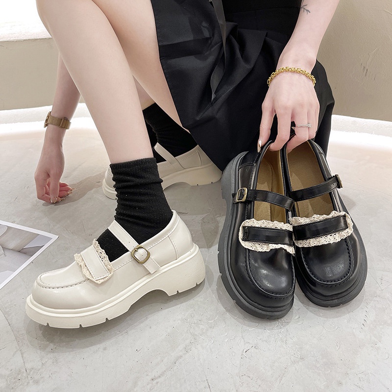 Giày Lolita Nữ Đế Cao 3cm  Quai REN Phong Cách Ulzzang Hàn Quốc  LLT009-ZOEE