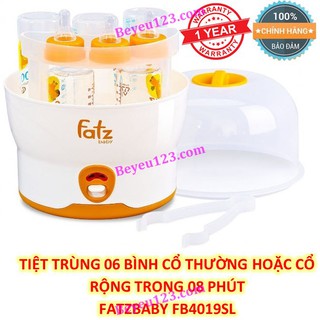 (BH 12th) (FB4019SL / FB4021SL) Máy tiệt trùng 06 bình sữa cổ rộng siêu tốc FATZBABY