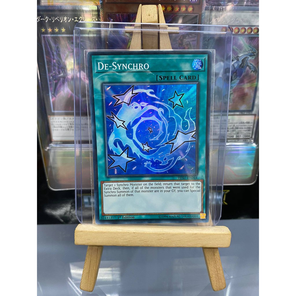 [ Dưa Hấu Yugioh] Lá bài thẻ bài De Synchro – Super Rare - Tặng bọc bài nhựa bảo quản