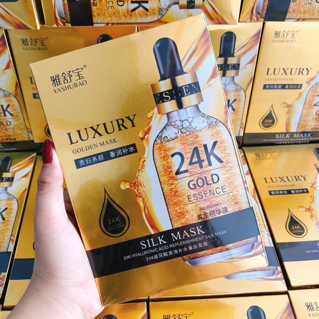 Hộp Mặt Nạ Lụa Vàng 24k Goldzan &amp; Luxury Chính Hãng
