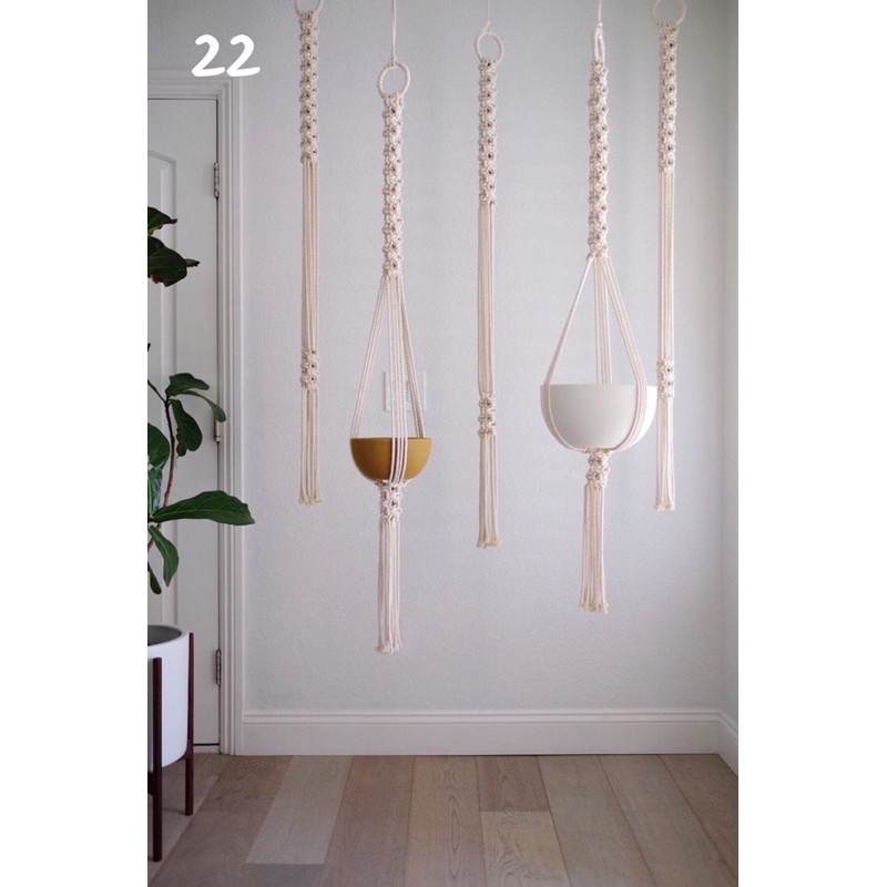 Dây treo cây macrame trang trí sân vườn, Decor phòng, hiên nhà