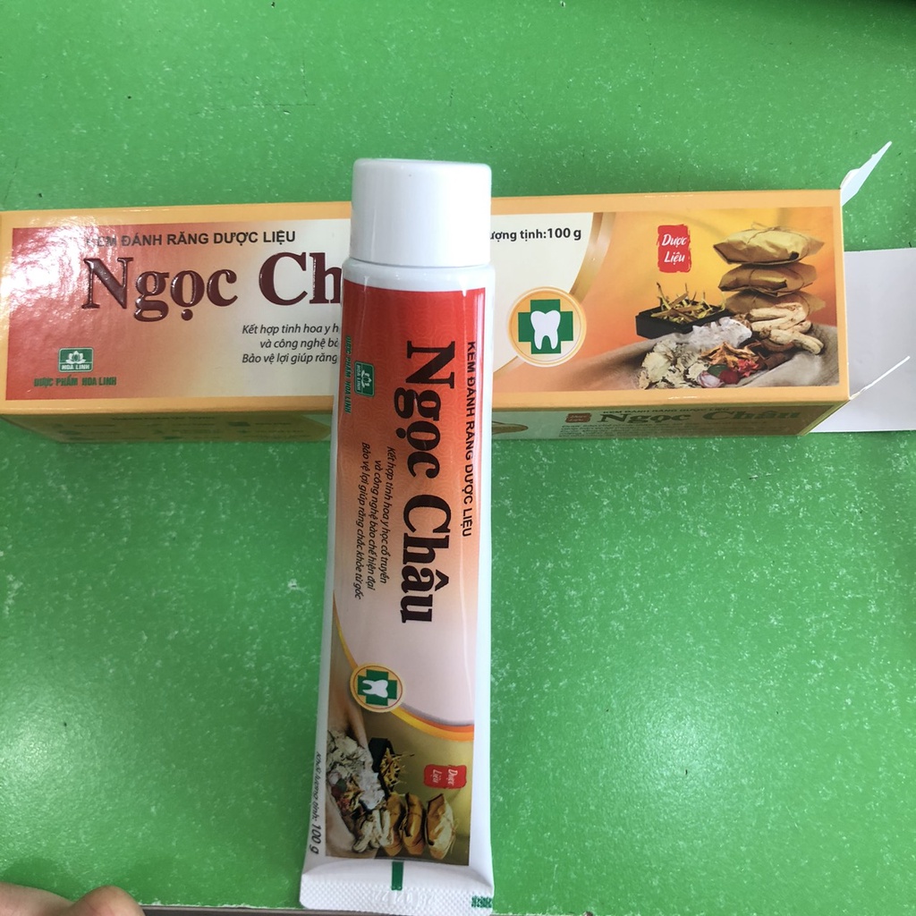 Kem đánh răng dược liệu Ngọc Châu 125g  ngăn ngừa nhiệt miệng,tụt lợi, chảy máu chân răng