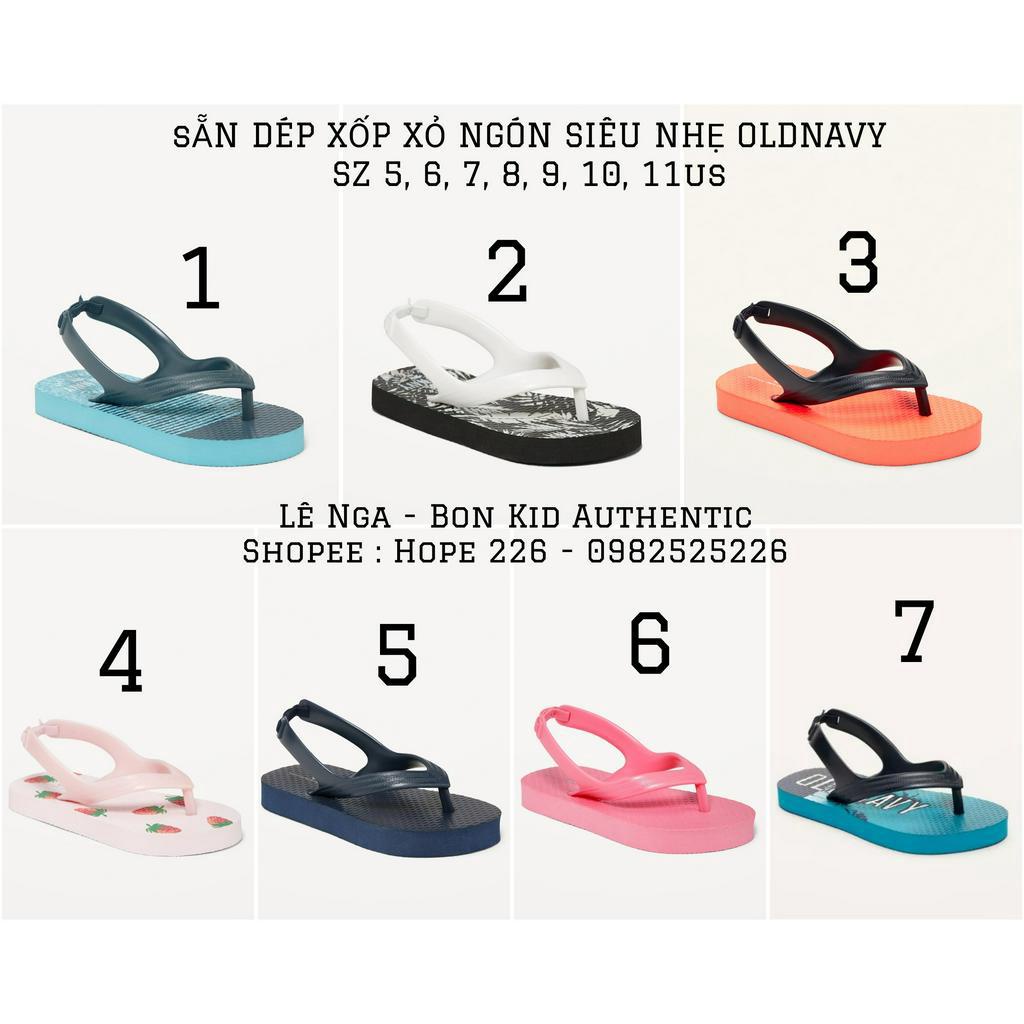 Dép xốp xỏ ngón quai hậu (có chun) OLDNAVY CHÍNH HÃNG sz từ 5Us đến 11Us