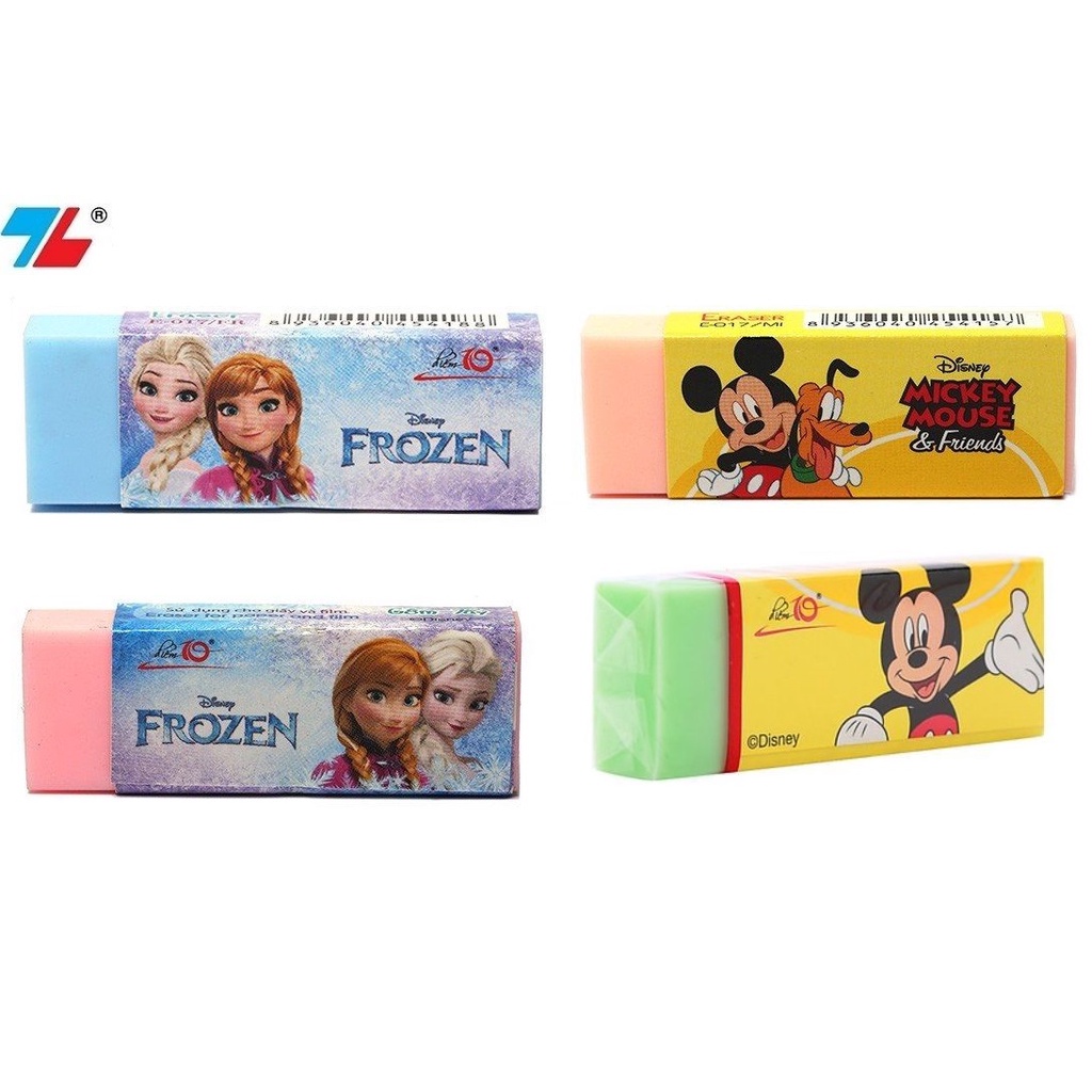 Gôm tẩy xóa chì Thiên Long Disney E-017 Mickey và Elsa