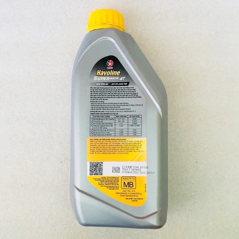 [Chính hãng] Nhớt xe tay ga Havoline Super Martic 4T 10w40