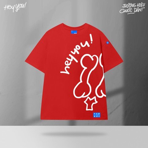 Áo thun unisex HEYYOU SKETCH RED TEE - Local Brand