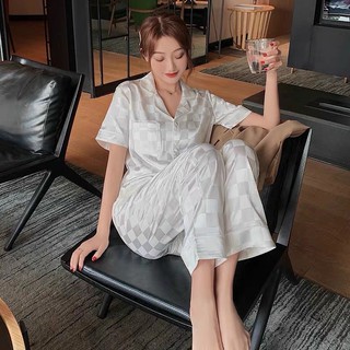 PIJAMA  CỘC DÀI Ô  CAO CẤP
